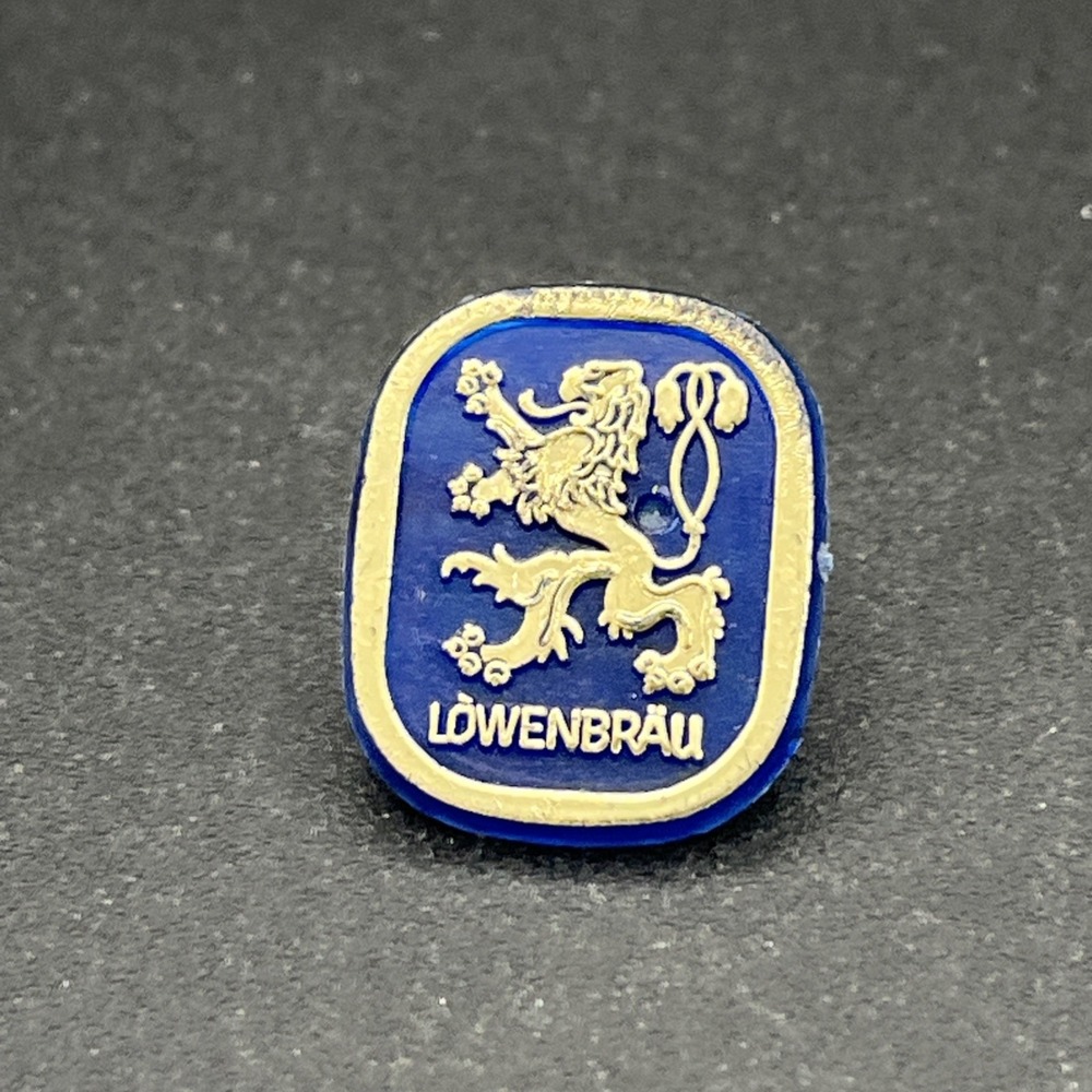 Lowenbrau Beer Alcohol Plastic Lapel Hat Pin